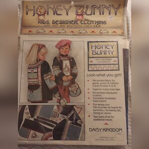 Daisy Kingdom Honey Bunny Kids Designer Clothing Kit 1987